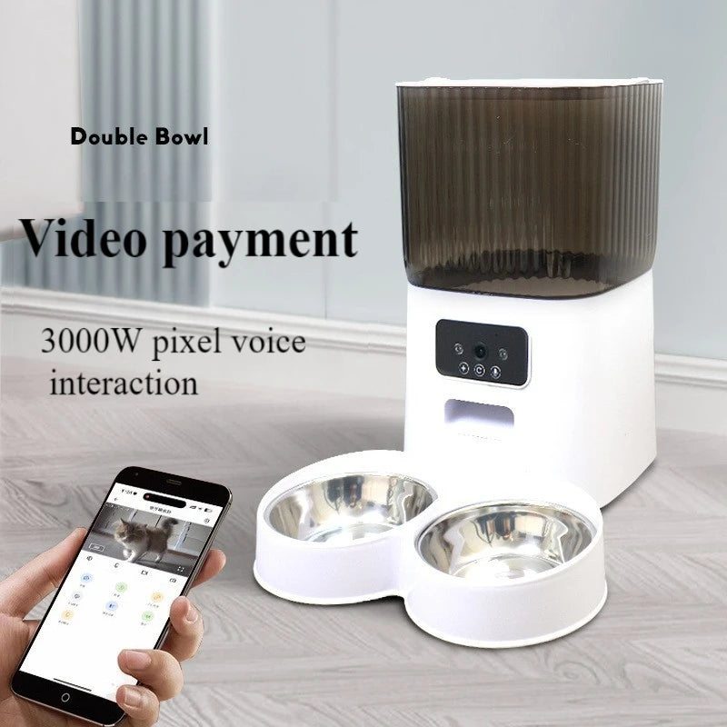 5L Slimme Voerbak met Camera/WiFi - Automatische Katten- & Hondenvoerdispenser